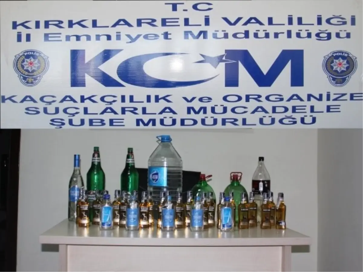 Kırklareli\'de Kaçak İçki Operasyonu