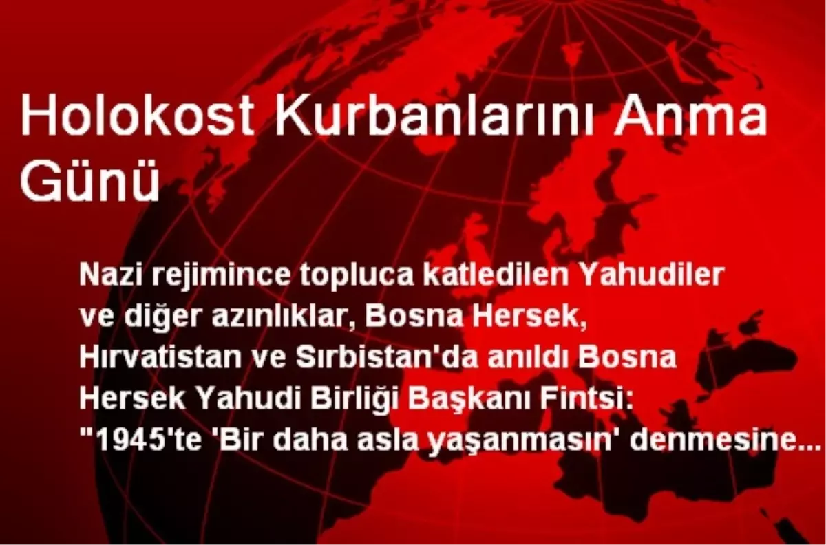 Holokost Kurbanlarını Anma Günü