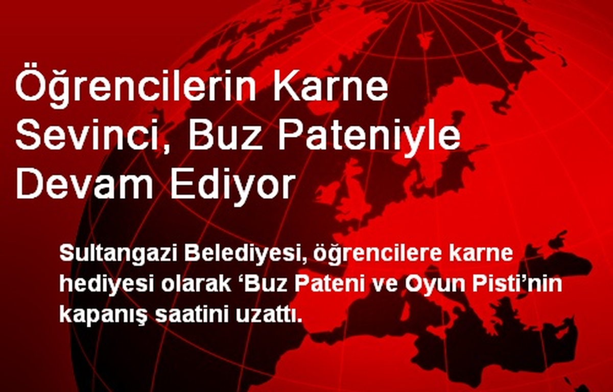 Öğrencilerin Karne Sevinci, Buz Pateniyle Devam Ediyor