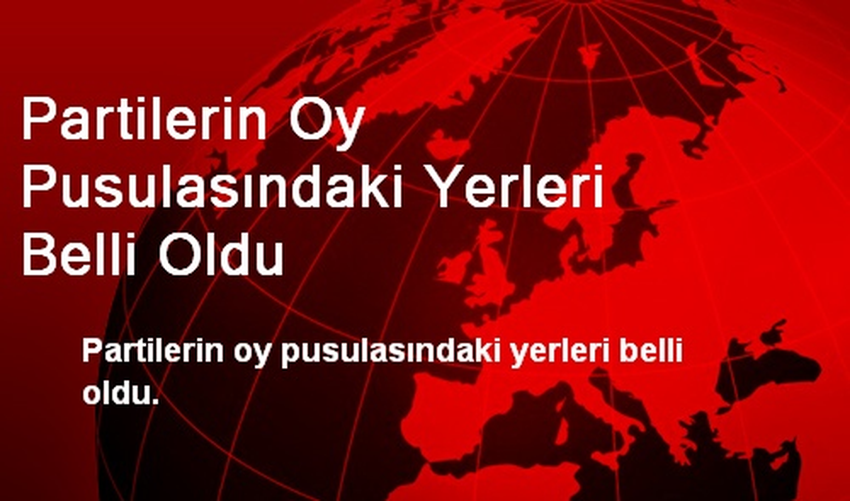 Partilerin Oy Pusulasındaki Yerleri Belli Oldu