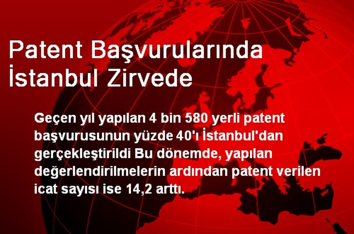Patent Başvurularında İstanbul Zirvede