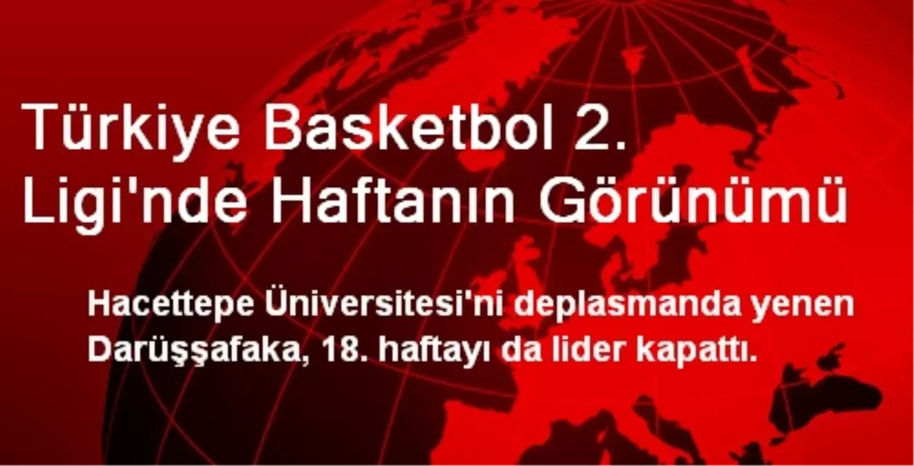 Türkiye Basketbol 2. Liginde Haftanın Görünümü