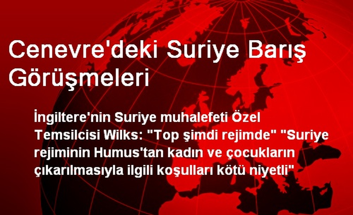 Cenevre\'deki Suriye Barış Görüşmeleri