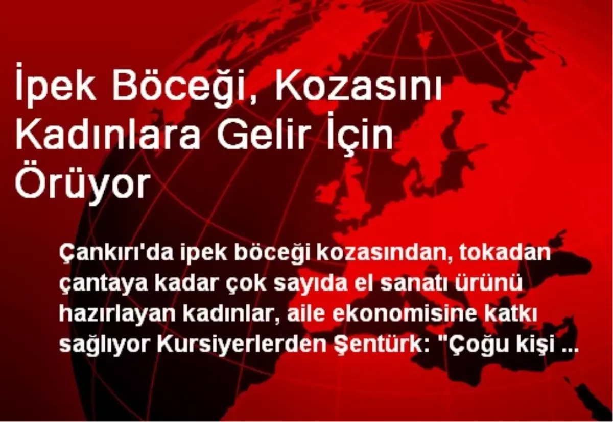 İpek Böceği, Kozasını Kadınlara Gelir İçin Örüyor