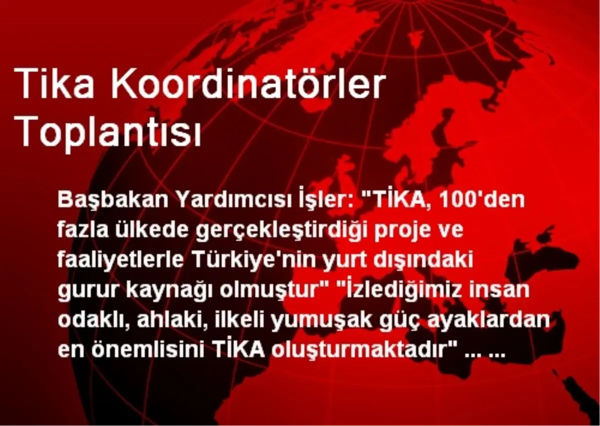 Tika Koordinatörler Toplantısı