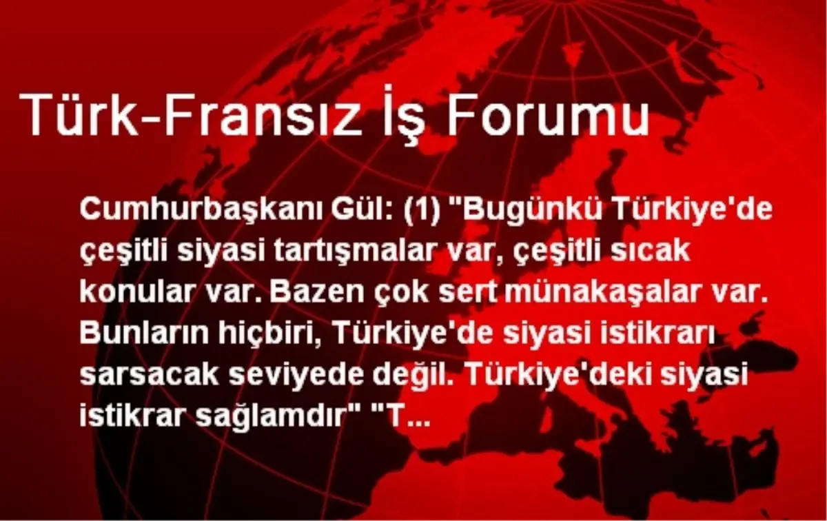 Türk-Fransız İş Forumu