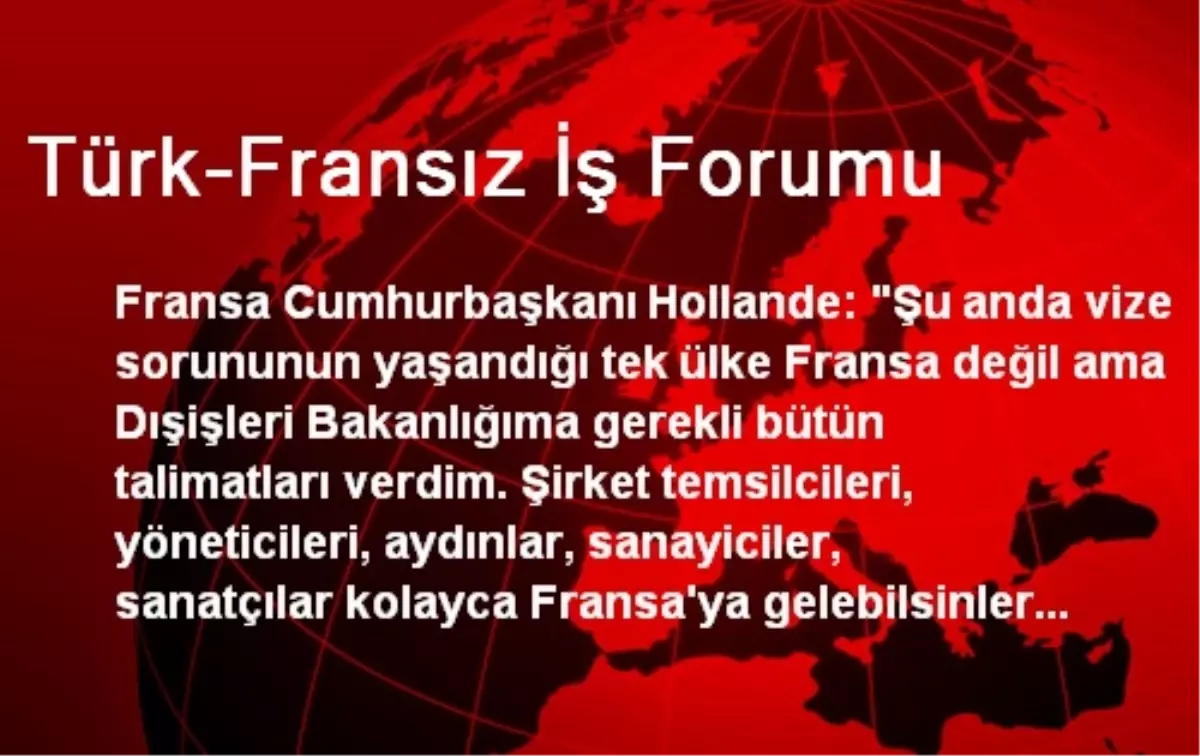 Türk-Fransız İş Forumu