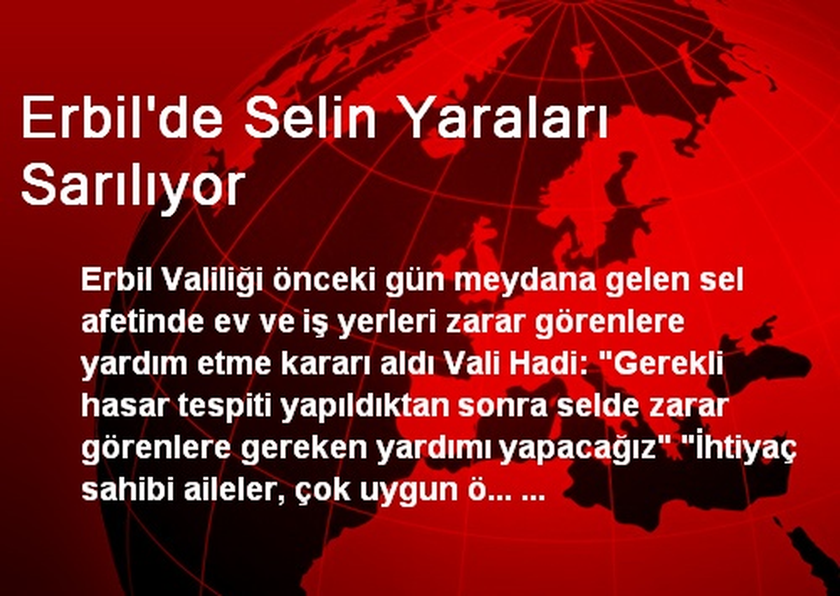 Erbil\'de Selin Yaraları Sarılıyor