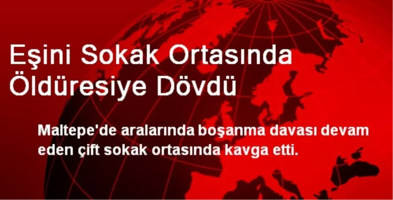 Maltepe\'de Eşini Sokak Ortasında Öldüresiye Dövdü