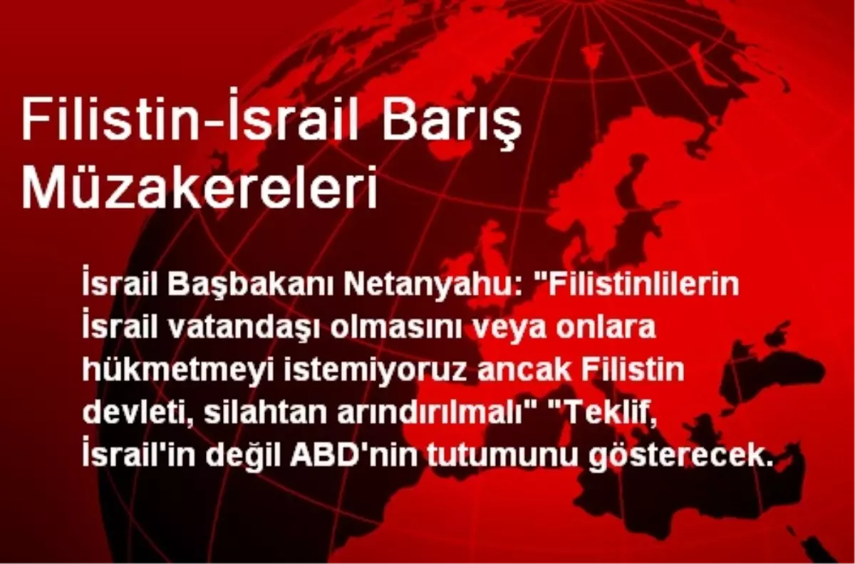 Filistin-İsrail Barış Müzakereleri