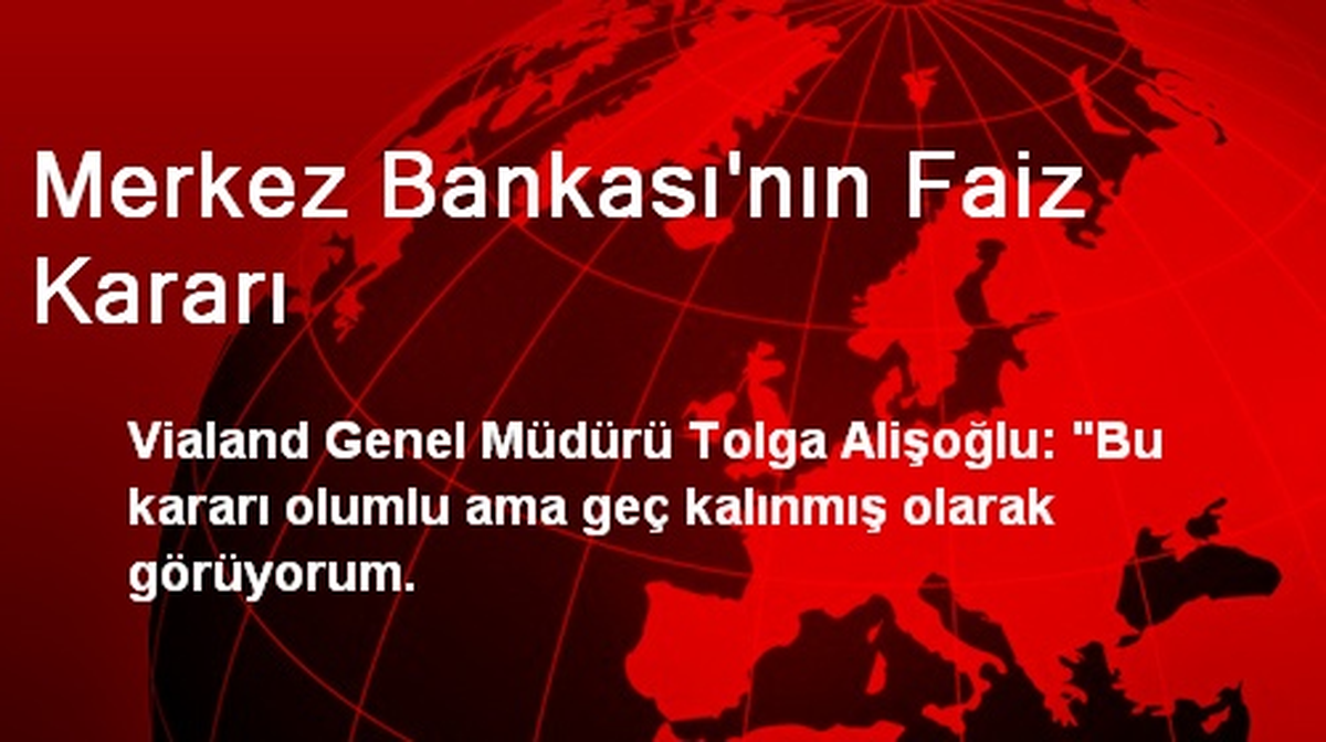 Merkez Bankası\'nın Faiz Kararı