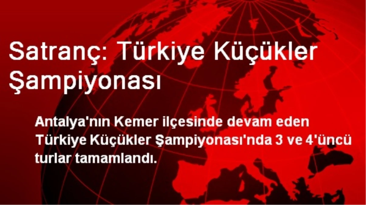 Satranç: Türkiye Küçükler Şampiyonası