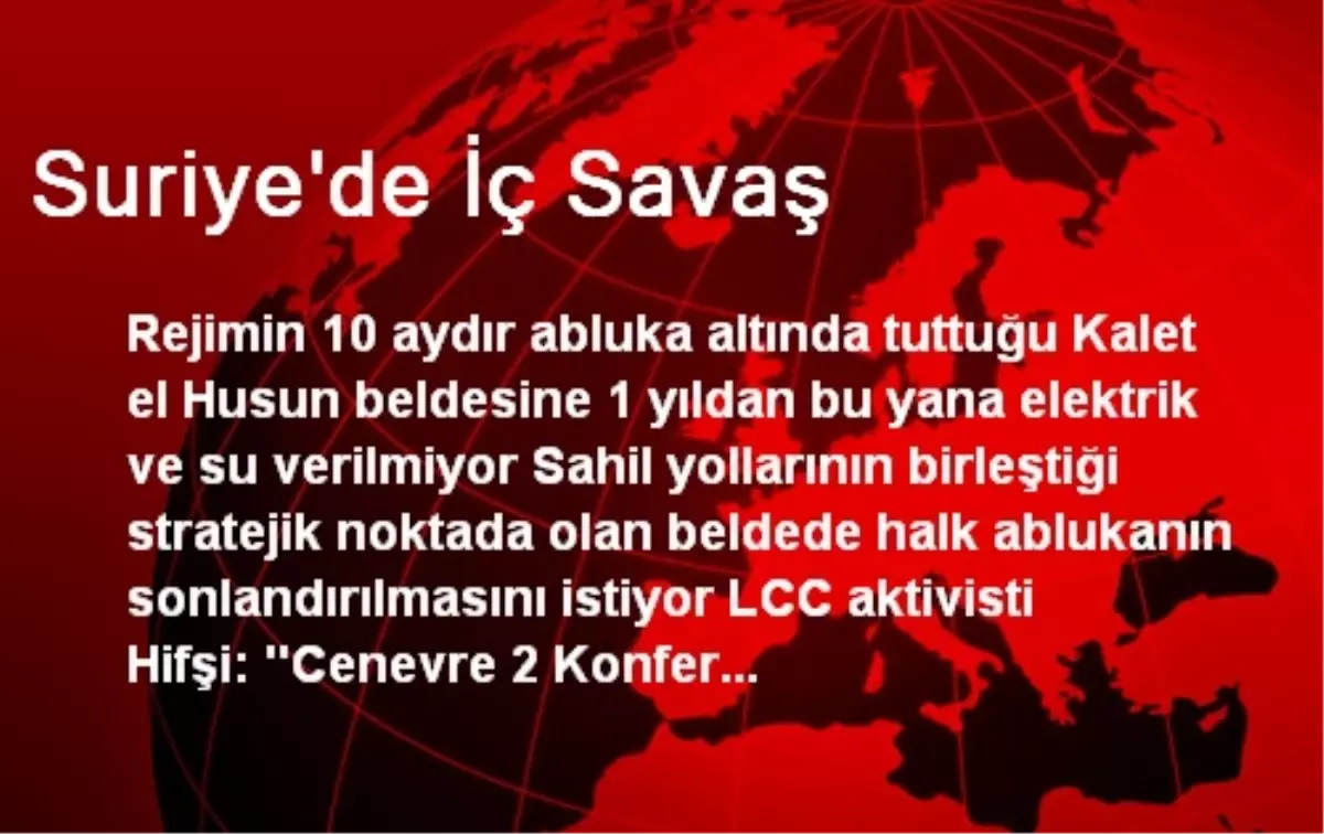 Suriye\'de İç Savaş