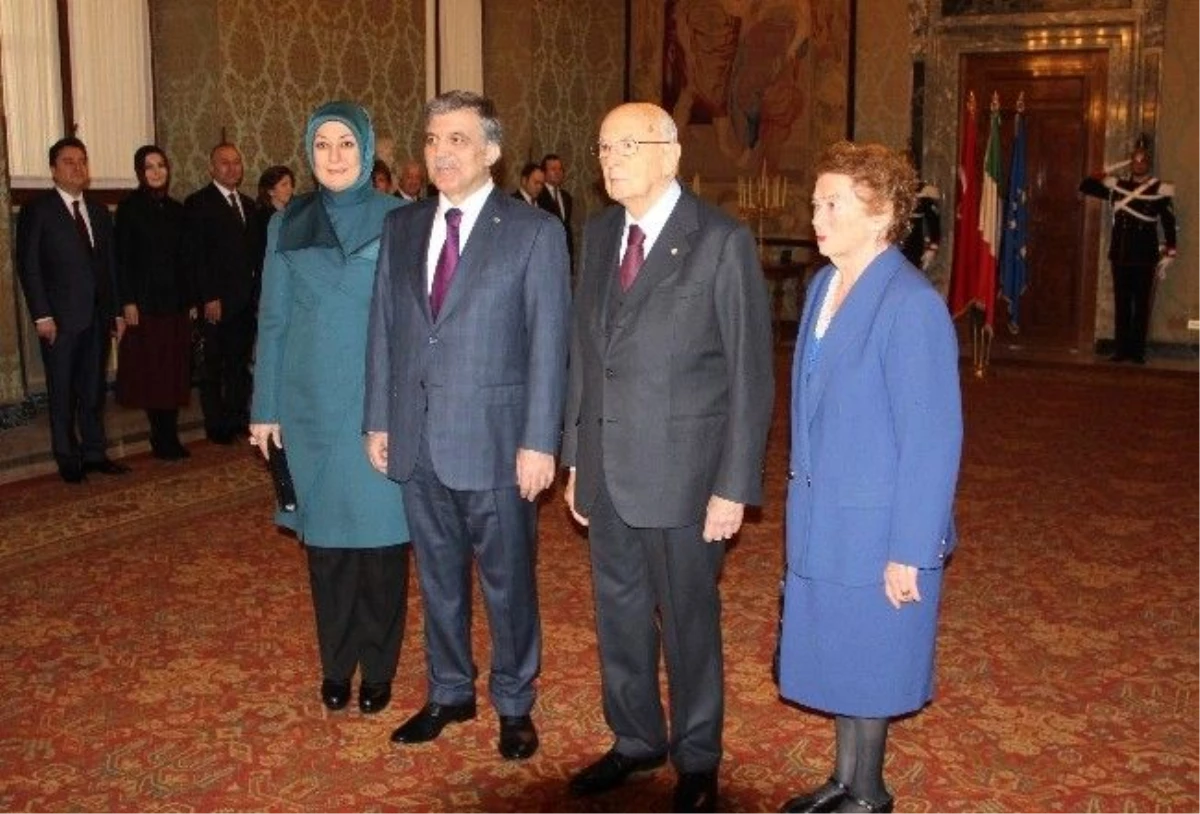 Cumhurbaşkanı Gül, Napolitano Onuruna Resepsiyon Verdi