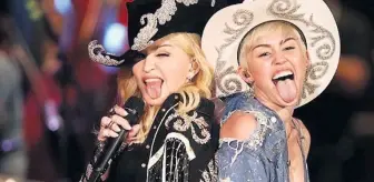 Madonna'nın Kanatları Miley'yi Sardı