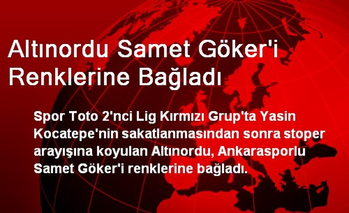 Altınordu Samet Göker\'i Renklerine Bağladı