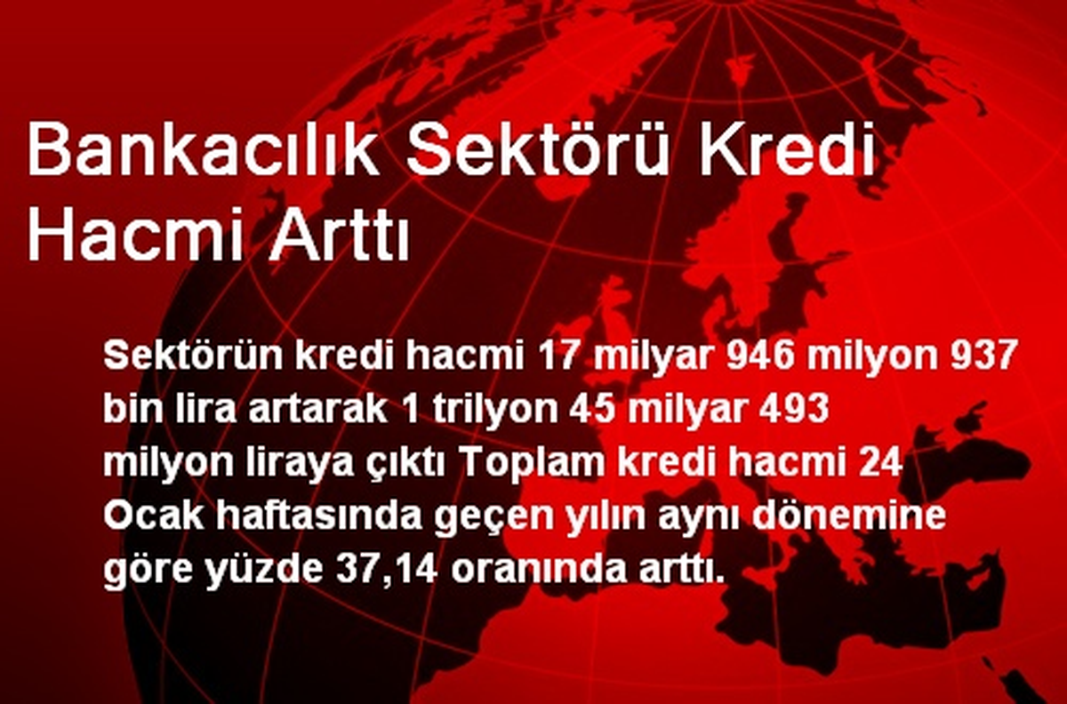 Bankacılık Sektörü Kredi Hacmi Arttı