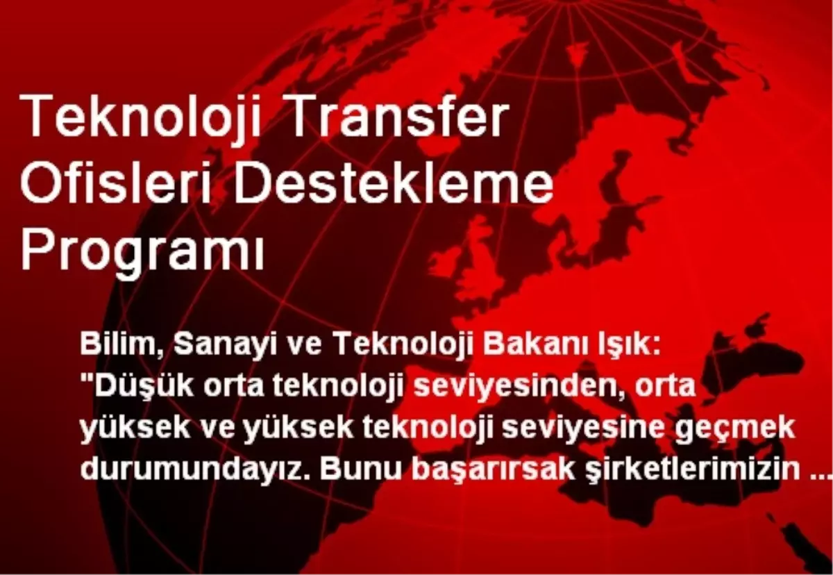 Teknoloji Transfer Ofisleri Destekleme Programı
