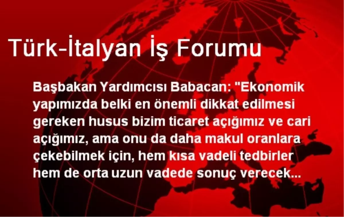 Türk-İtalyan İş Forumu