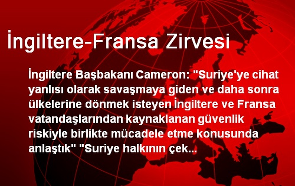 İngiltere-Fransa Zirvesi