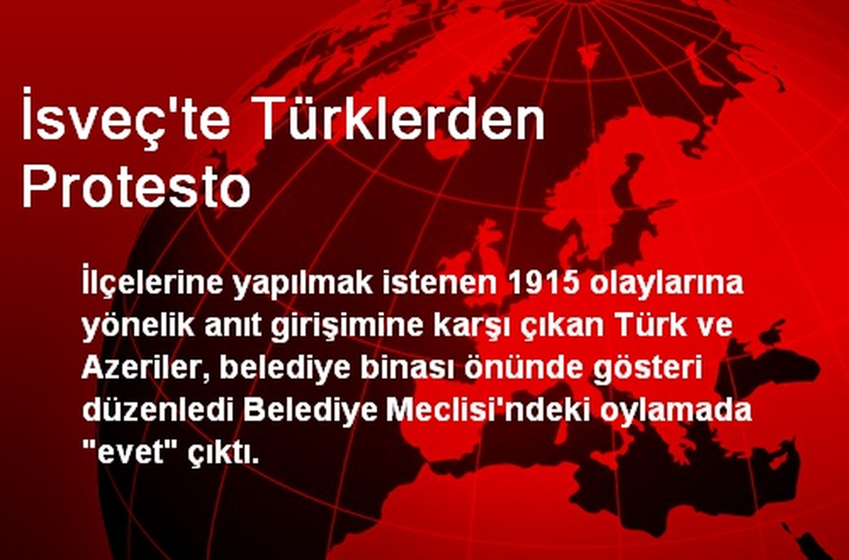 İsveç\'te Türklerden Protesto