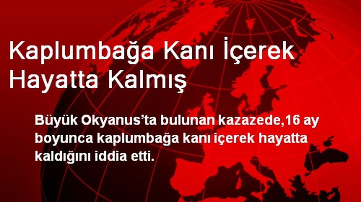 Kaplumbağa Kanı İçerek Hayatta Kalmış