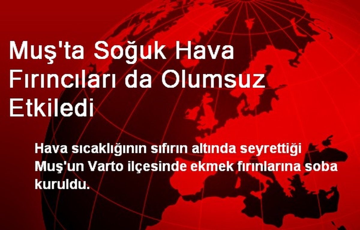 Muş\'ta Soğuk Hava Fırıncıları da Olumsuz Etkiledi