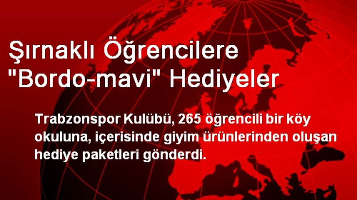 Şırnaklı Öğrencilere "Bordo-mavi" Hediyeler