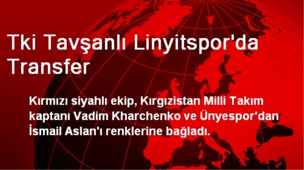 TKİ Tavşanlı Linyitspor\'da Transfer