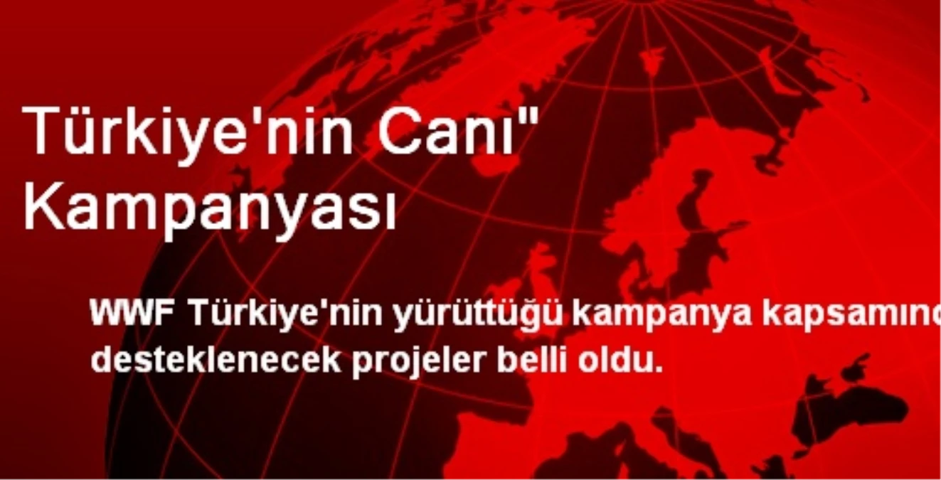 Türkiye\'nin Canı" Kampanyası