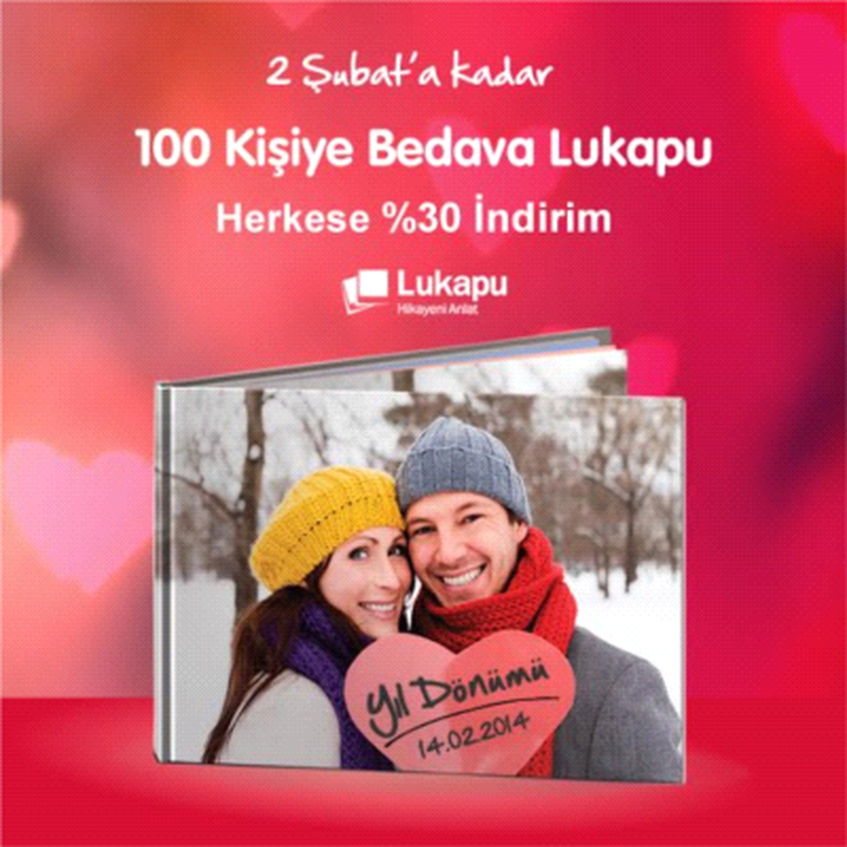 Sevgililer Günü'nde Aşkınızı %30 İndirimli Lukapu Fotokitap ile Anlatın