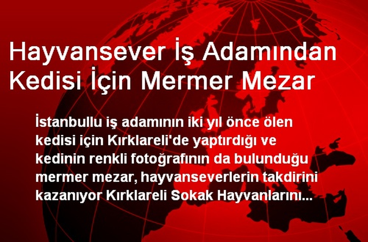 Hayvansever İş Adamından Kedisi İçin Mermer Mezar