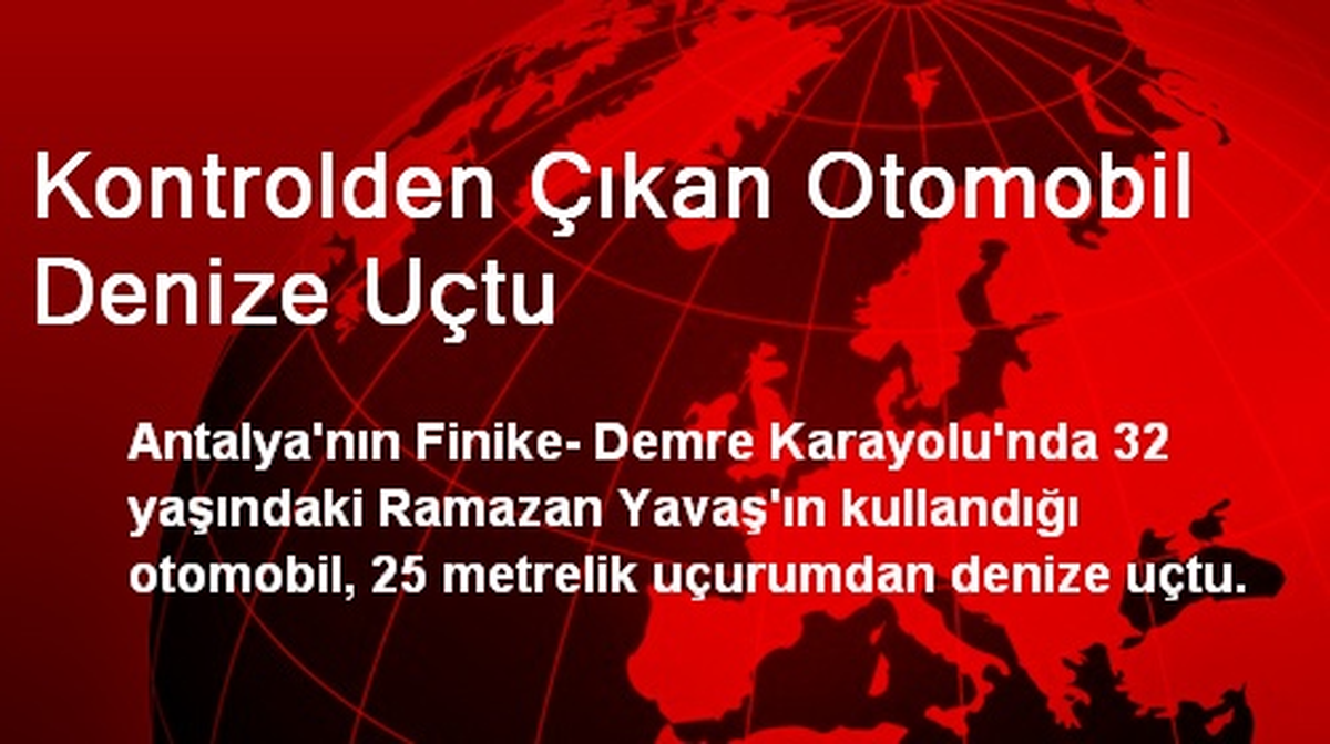 Kontrolden Çıkan Otomobil Denize Uçtu