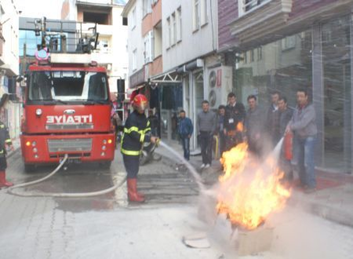 Vezirköprü Yedaş\'ta Yangın Tatbikatı