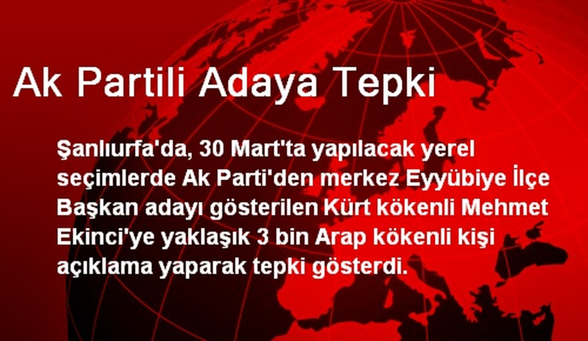 Ak Partili Adaya Tepki