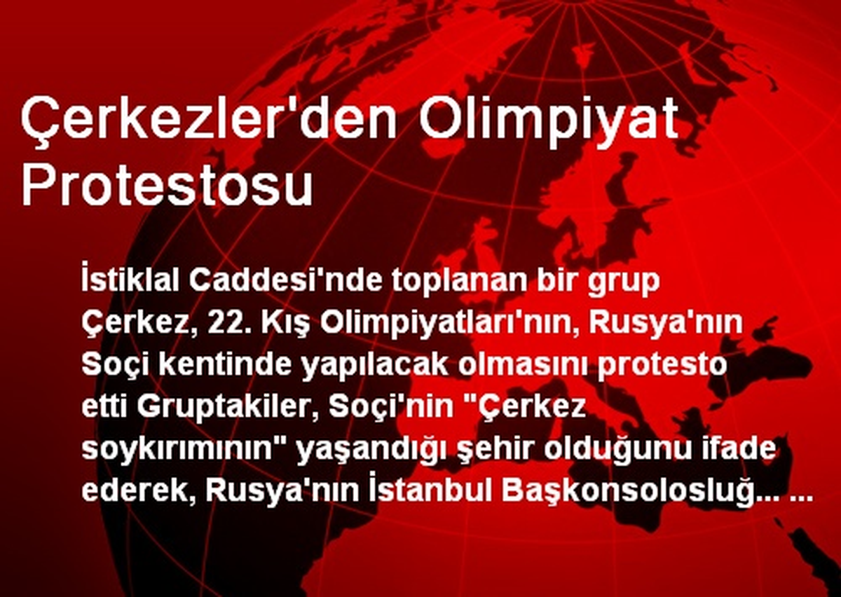 Çerkezler\'den Olimpiyat Protestosu
