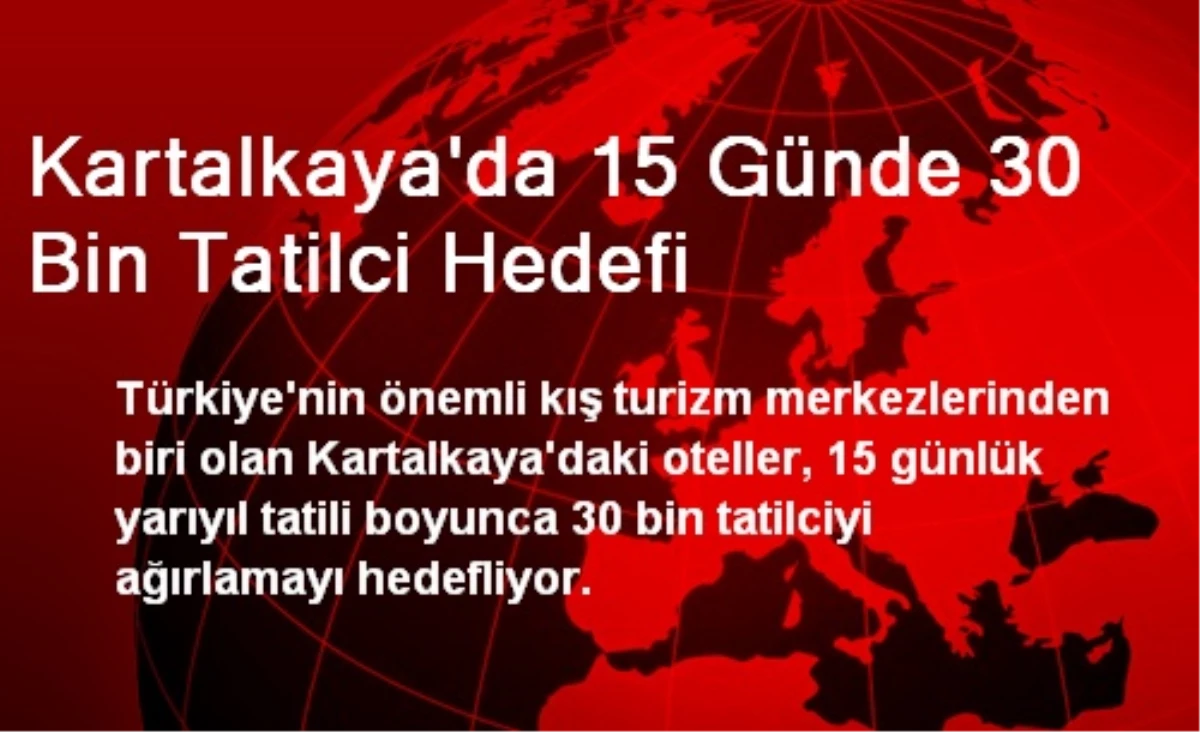 Kartalkaya\'da 15 Günde 30 Bin Tatilci Hedefi