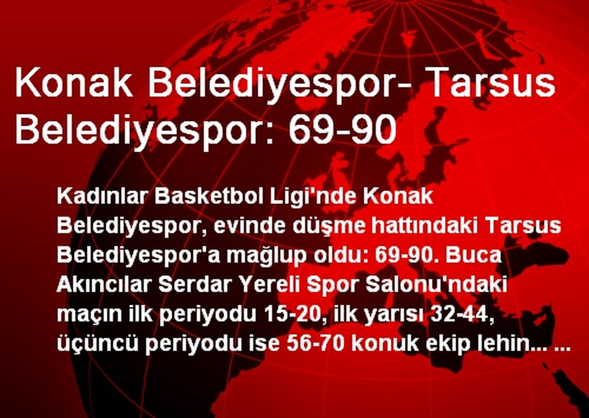 Konak Belediyespor- Tarsus Belediyespor: 69-90
