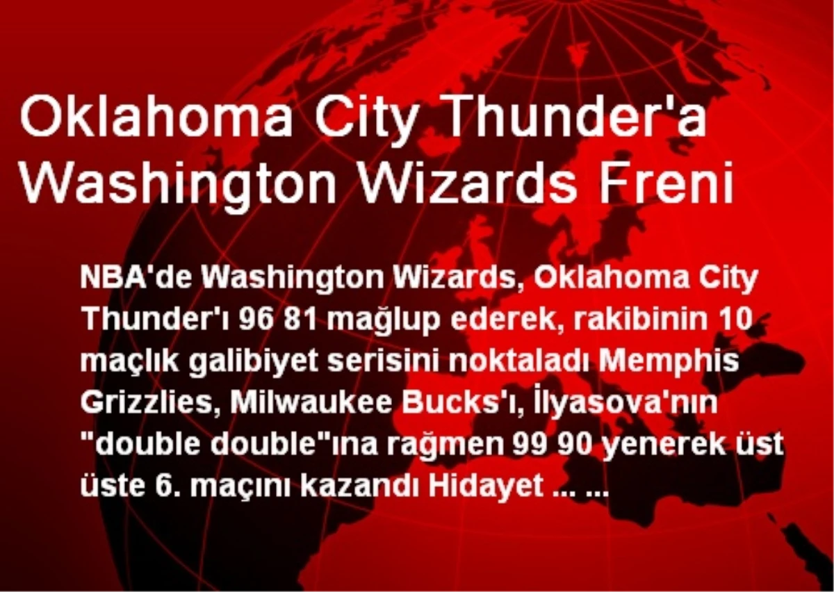 Oklahoma City Thunder\'a Washington Wizards Freni