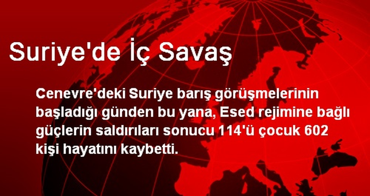 Suriye\'de İç Savaş