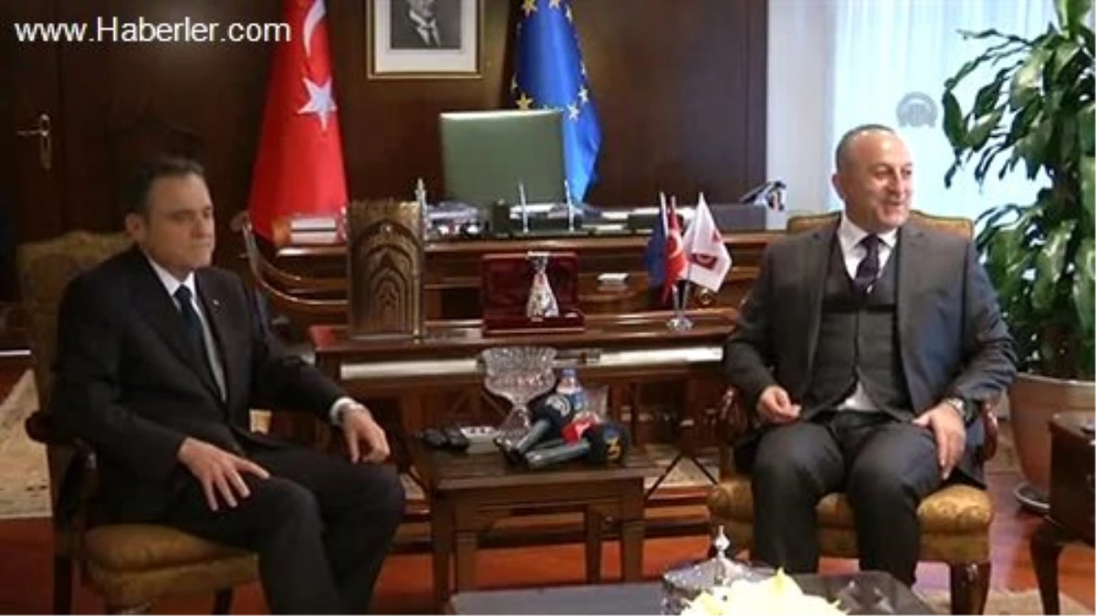 AB Bakanı Çavuşoğlu, HÜ Rektörü Tuncer\'i kabul etti -