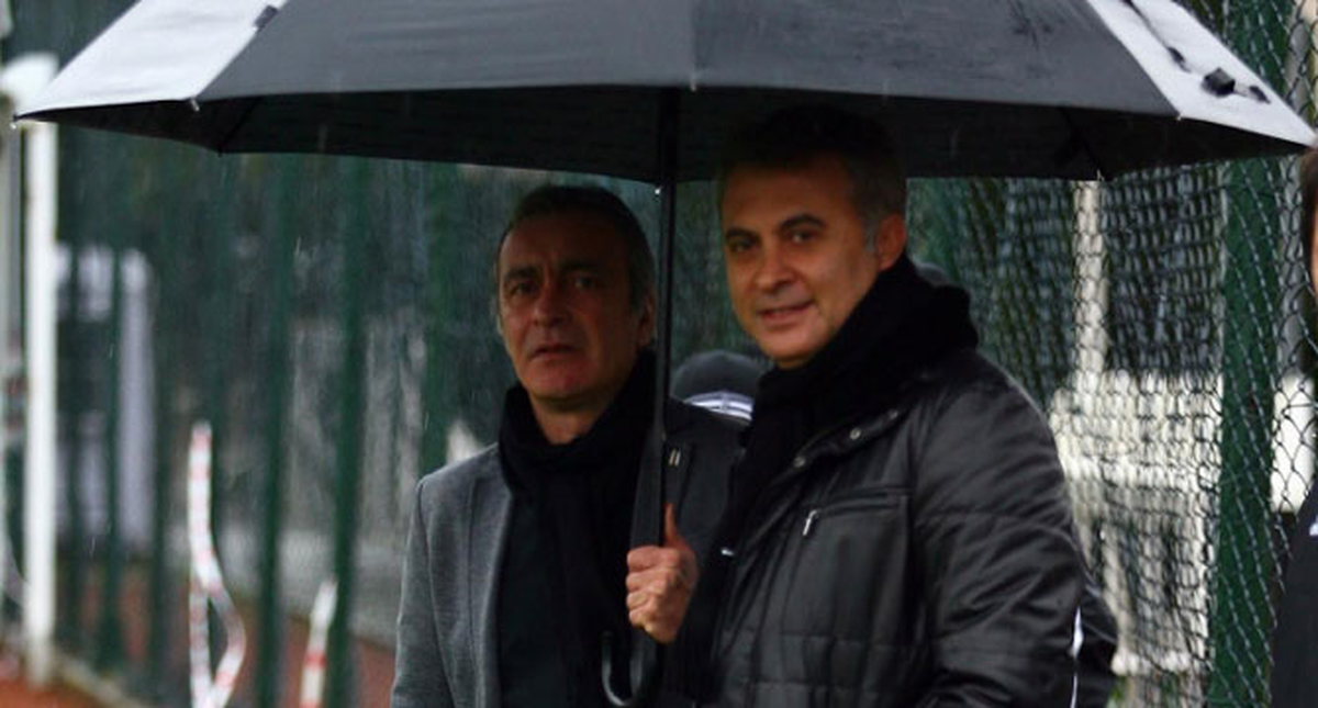 Beşiktaş\'ın Antrenmanını Başkan Fikret Orman da İzledi