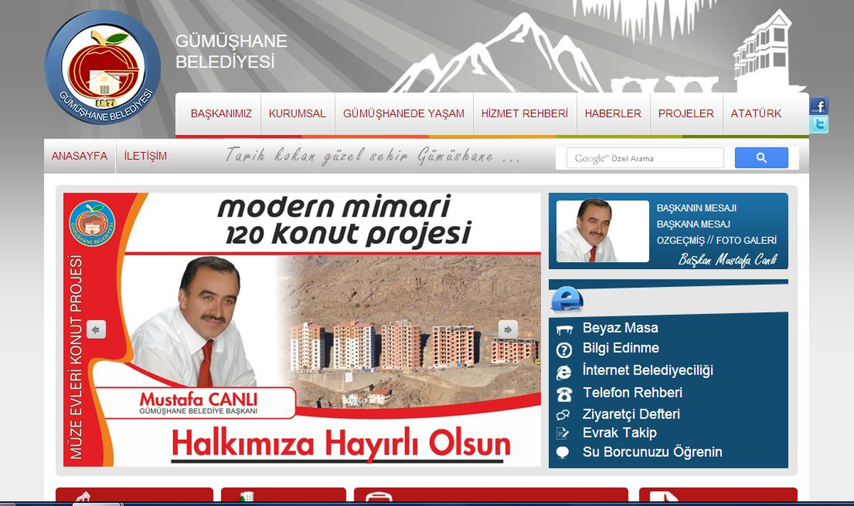 Gümüşhane Belediyesinin Web Sitesi Yenilendi