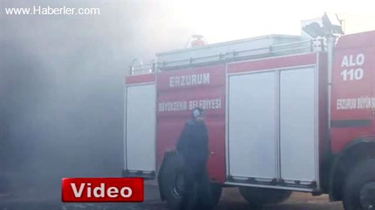 Erzurum\'da Kargo Deposunda Yangın: 1 Ölü, 4 Yaralı