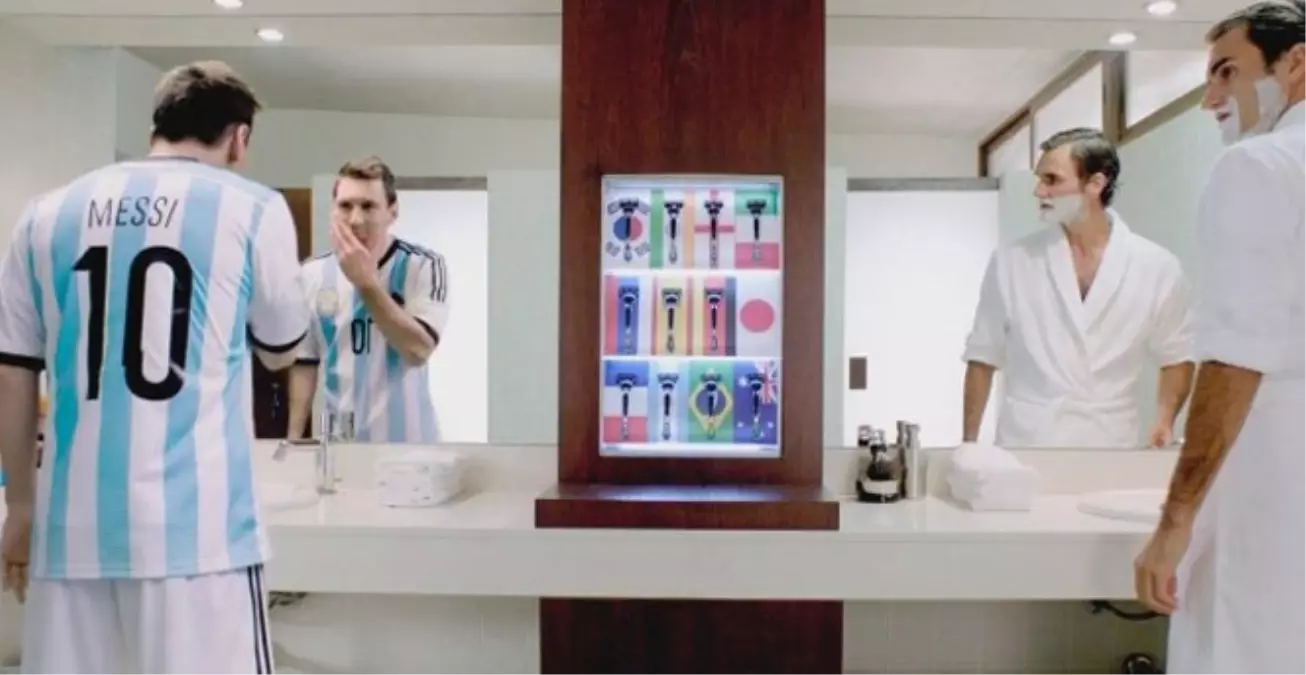 Messi ve Federer, Traş Bıçağı Reklamı İçin Bir Araya Geldi