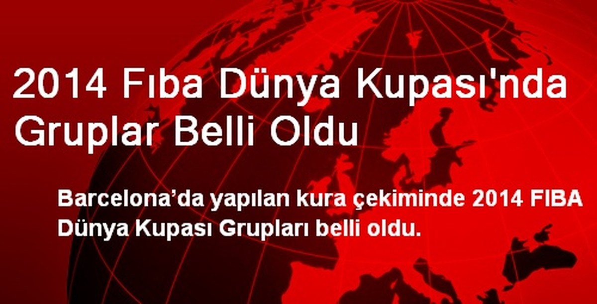 2014 Fıba Dünya Kupası\'nda Gruplar Belli Oldu