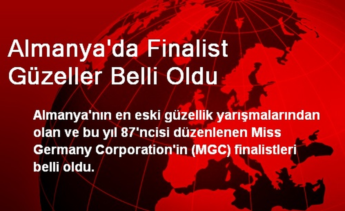 Almanya\'da Finalist Güzeller Belli Oldu
