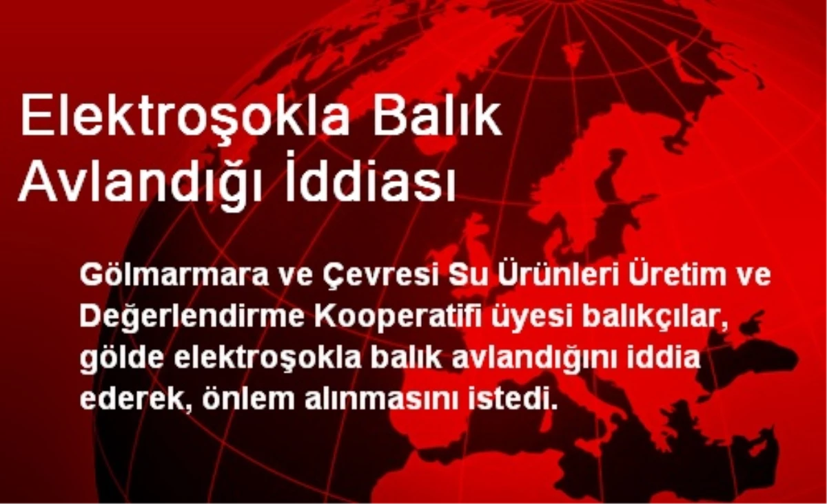 Elektroşokla Balık Avlandı