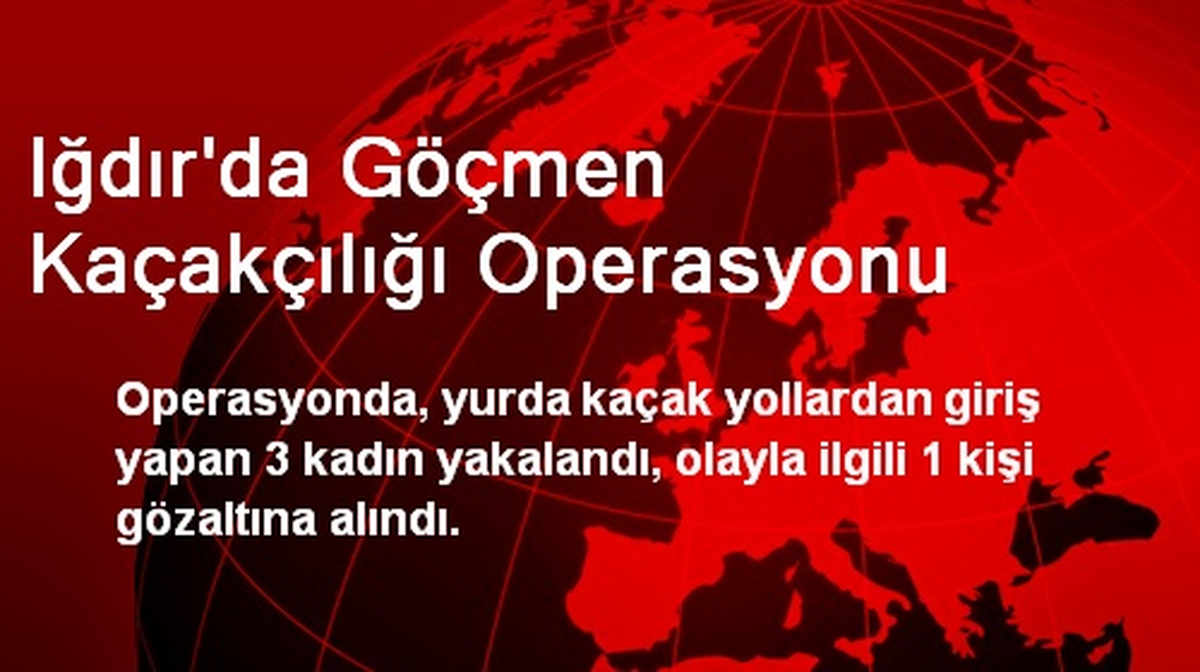 Iğdır\'da Göçmen Kaçakçılığı Operasyonu