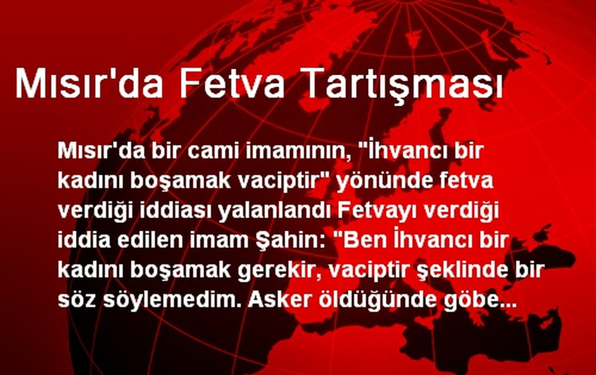 Mısır\'da Fetva Tartışması